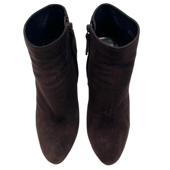 Alexander McQueen Deep Purple Suede High Heel Platform Ankle Booties Women 38 - Picture 4 of 16